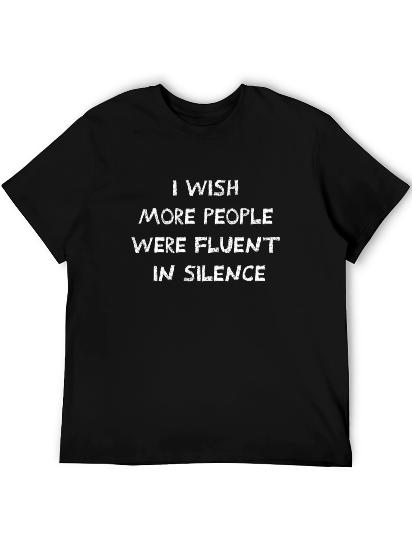Fluent in Silence Graphic Tee - Black Cotton Shirt