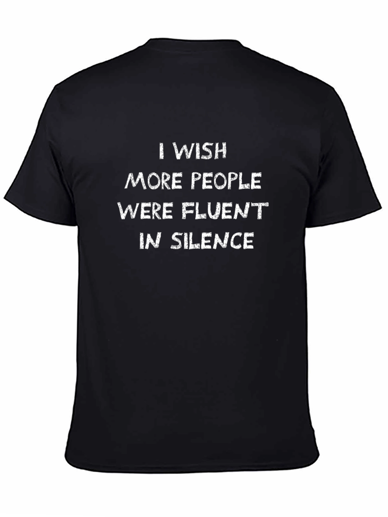 Fluent in Silence Graphic Tee - Black Cotton Shirt