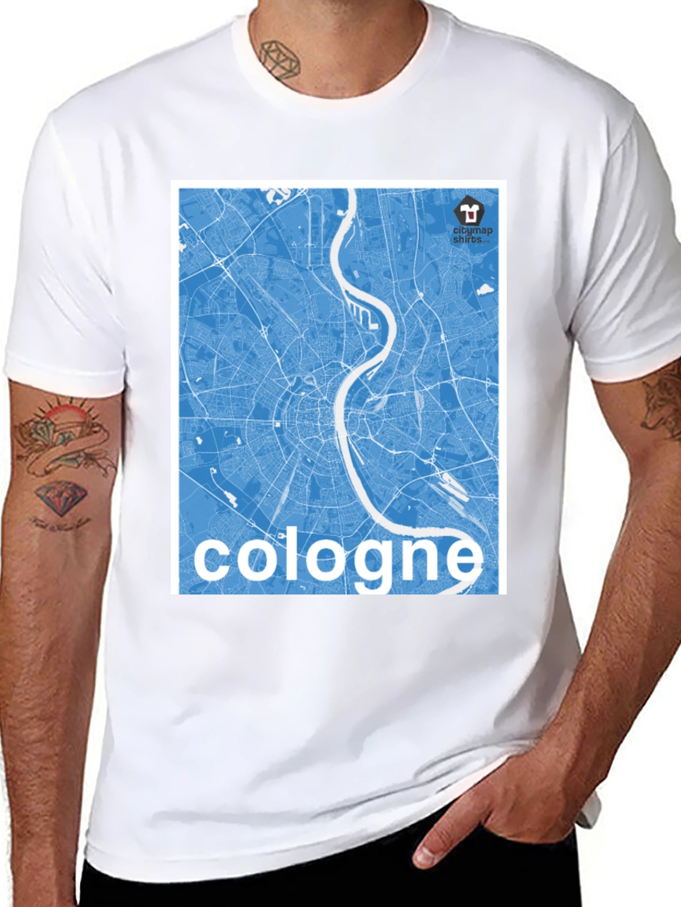 Cologne City Map Graphic Tee - Urban Style