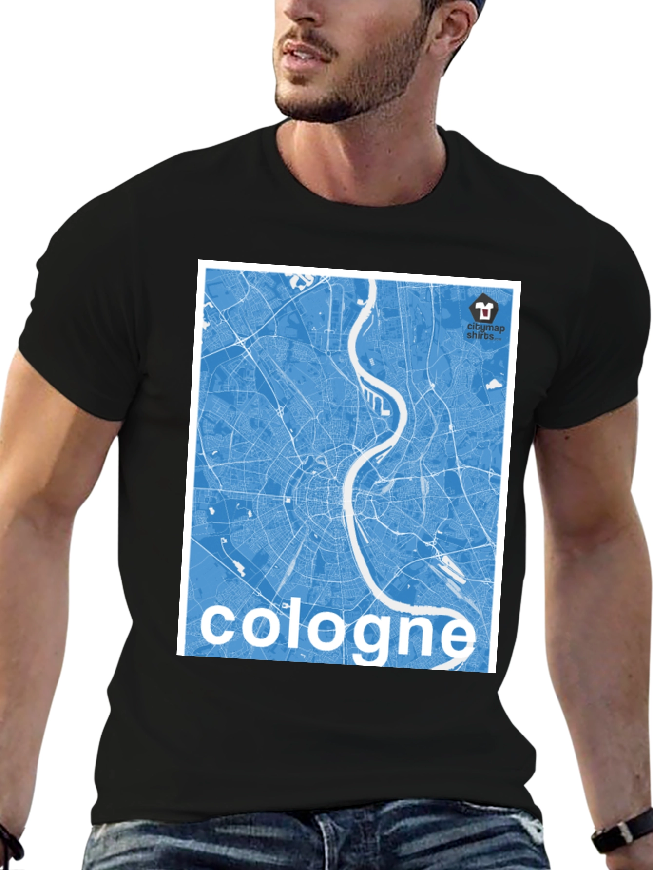 Cologne City Map Graphic Tee - Urban Style