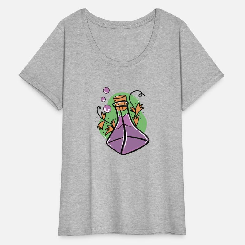 A glass of purple poison with Fall leaves