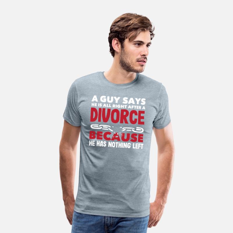 A Guy Says He Is All Right After A Divorce
