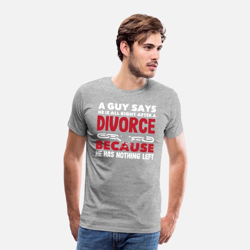 A Guy Says He Is All Right After A Divorce