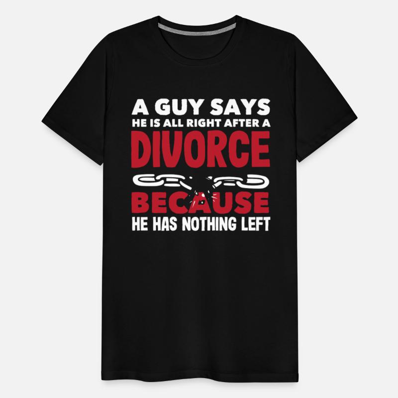 A Guy Says He Is All Right After A Divorce