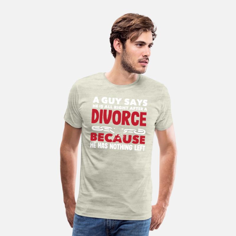 A Guy Says He Is All Right After A Divorce