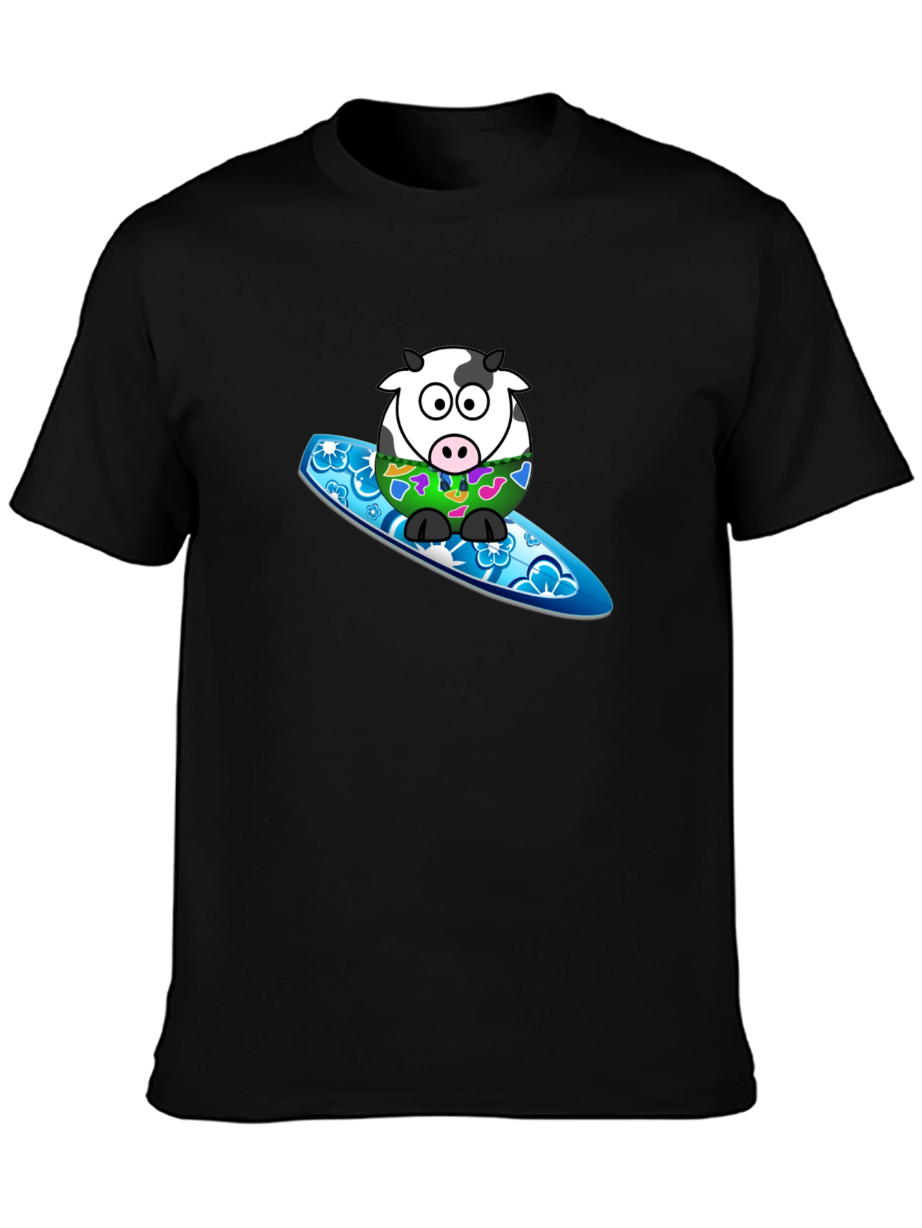 Surfing Cow Graphic T-Shirt