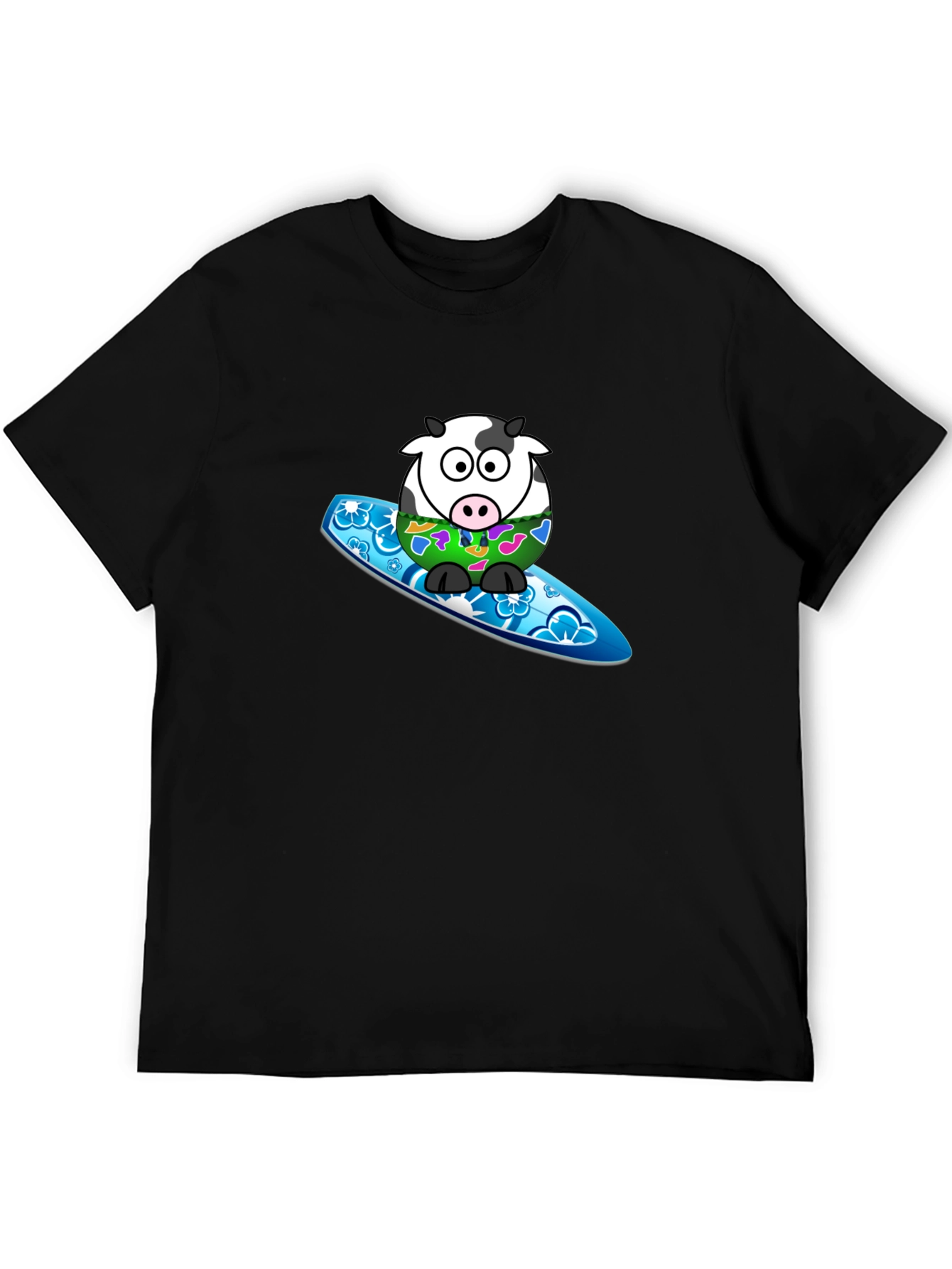 Surfing Cow Graphic T-Shirt