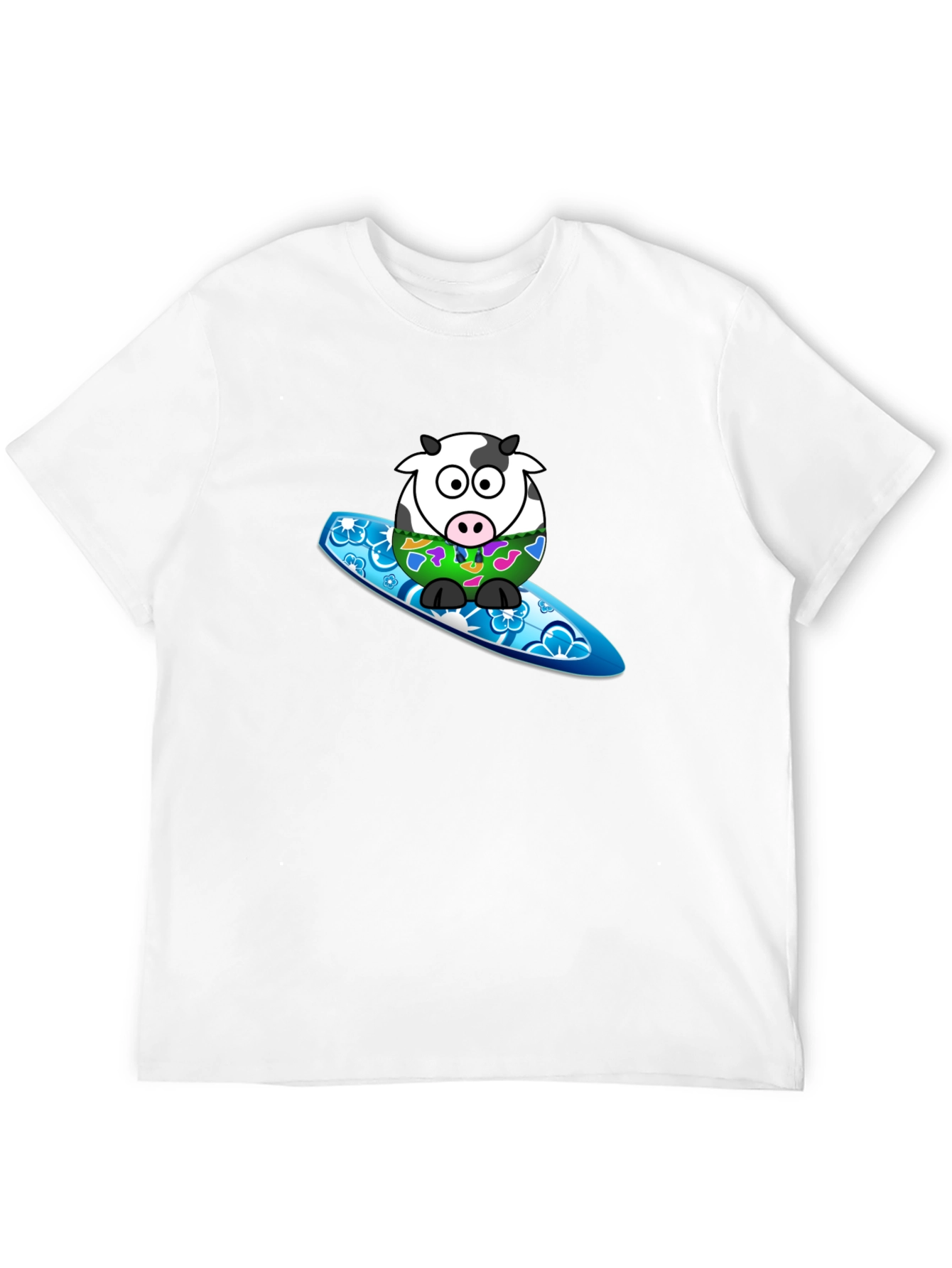 Surfing Cow Graphic T-Shirt