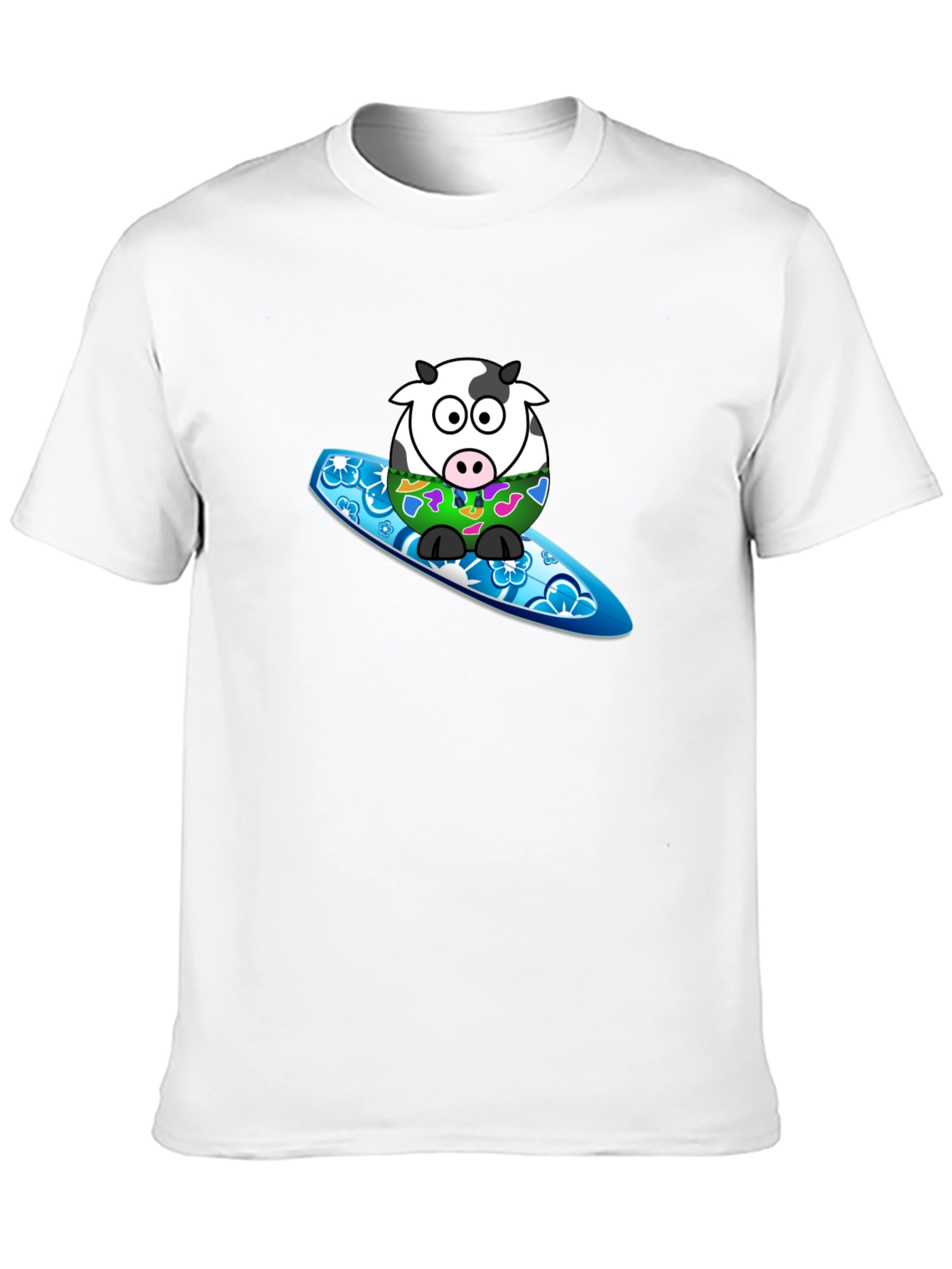 Surfing Cow Graphic T-Shirt