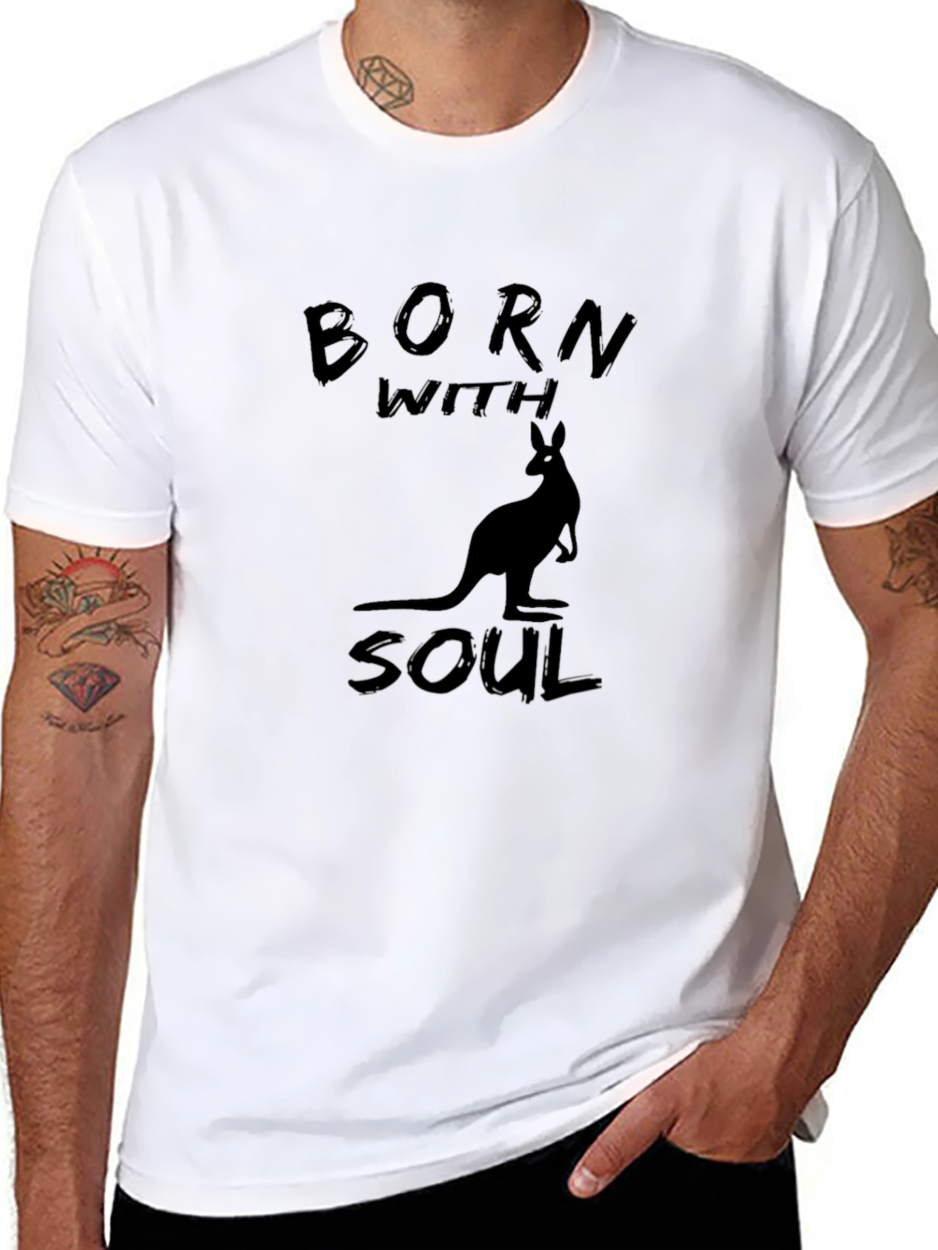 Born With Soul Black Graphic Tee