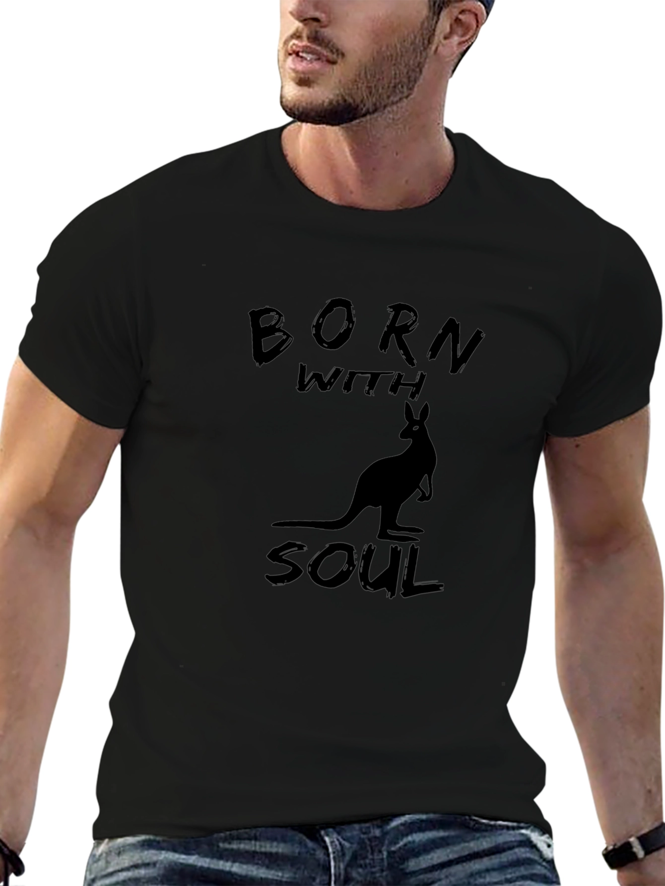 Born With Soul Black Graphic Tee