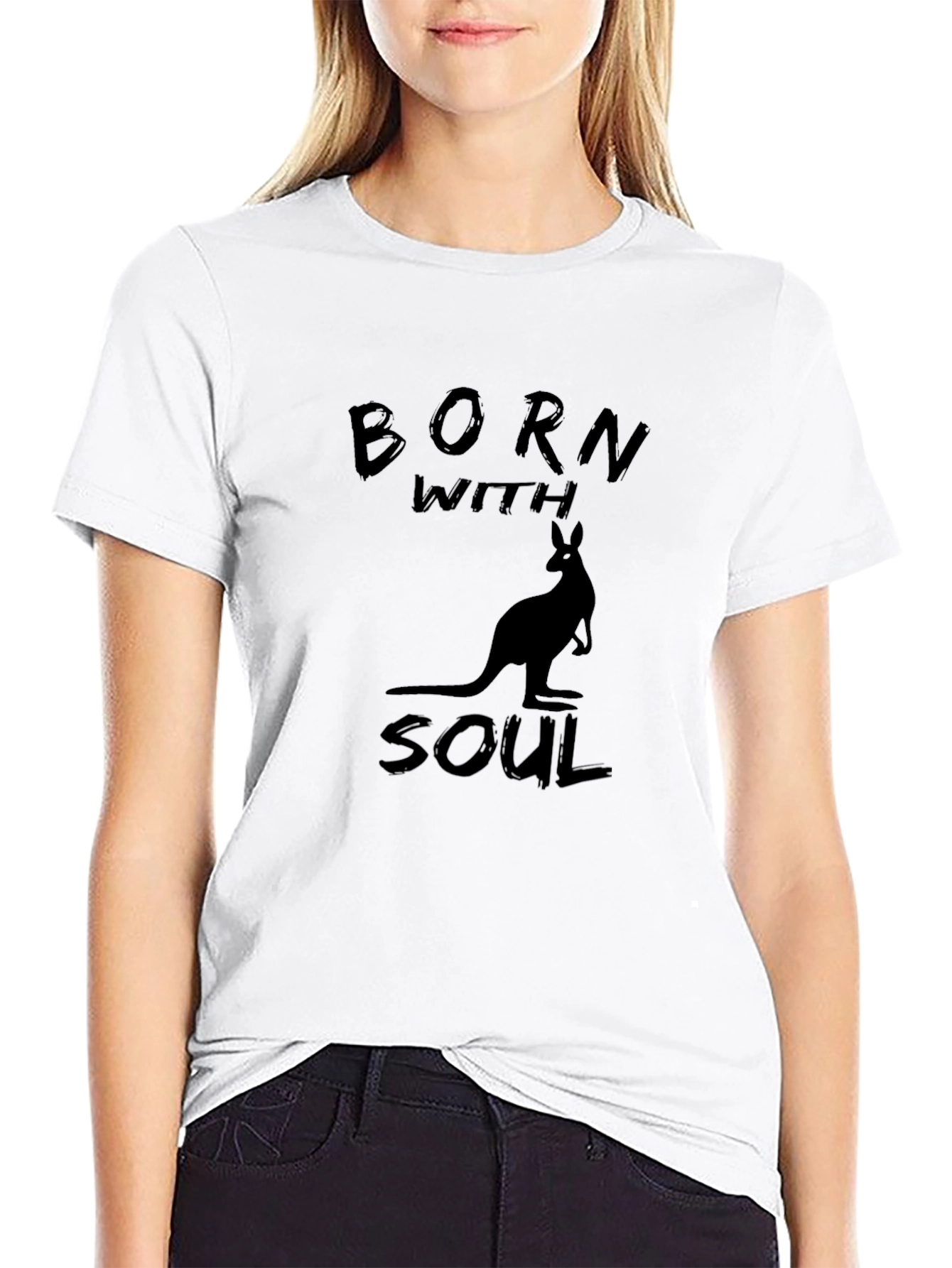 Born With Soul Black Graphic Tee