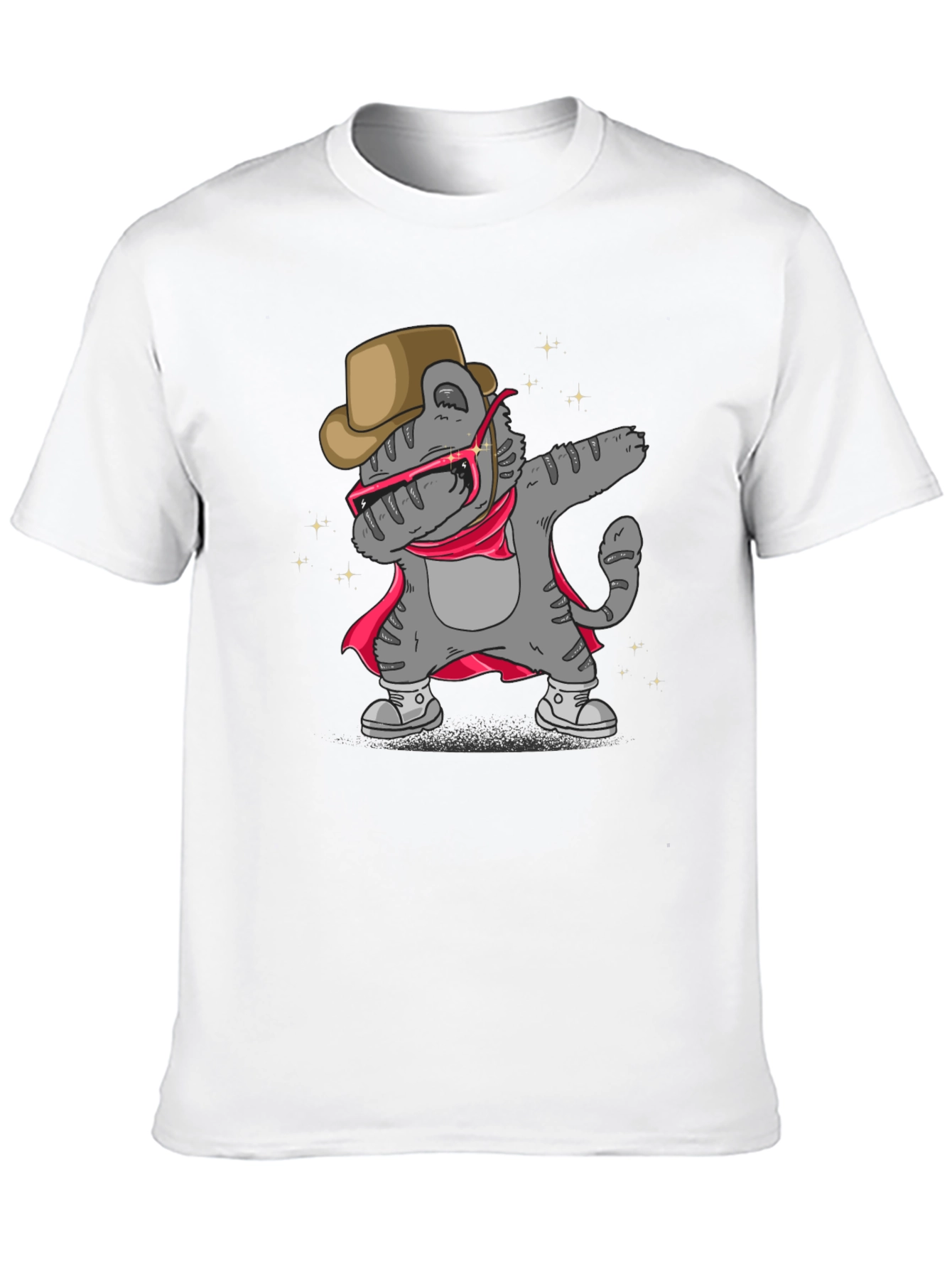 Dabbing Cat Cowboy T-Shirt