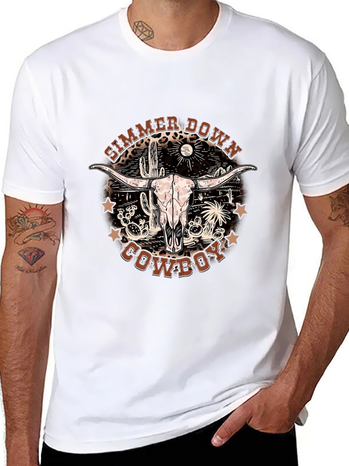 Simmer Down Cowboy Graphic T-Shirt