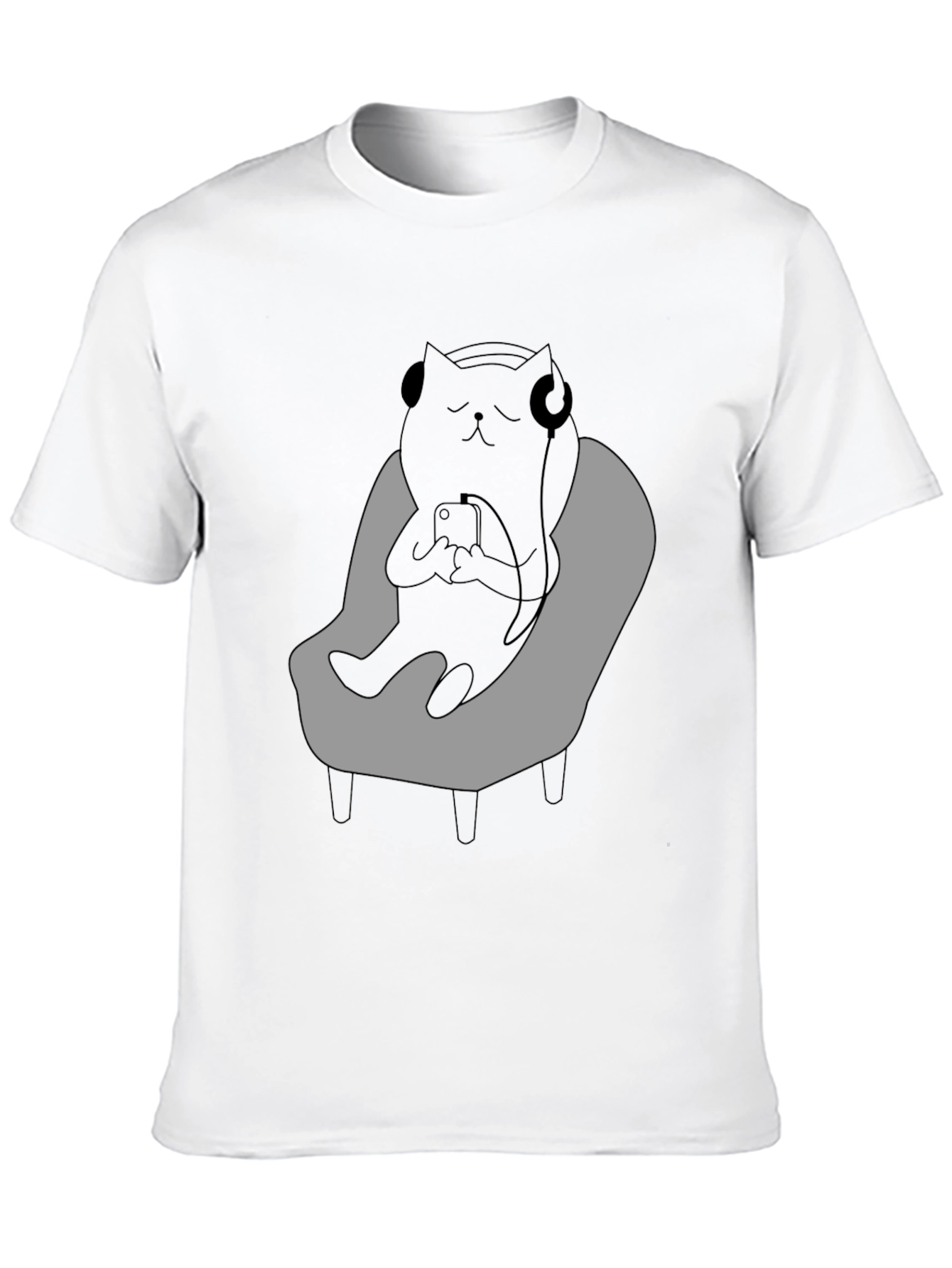Cool Cat Relaxing in Chair T-Shirt
