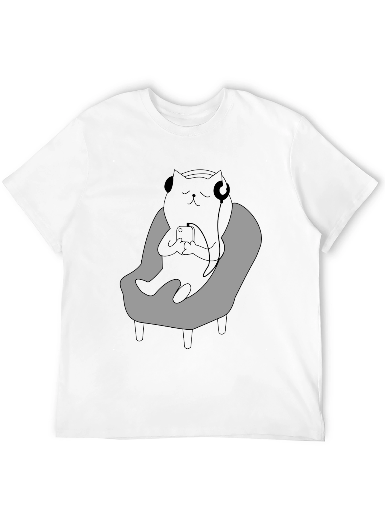 Cool Cat Relaxing in Chair T-Shirt