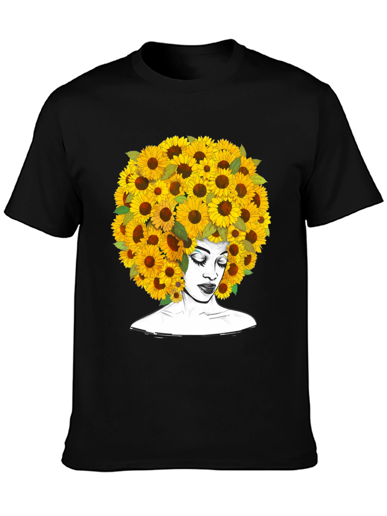 Sunflower Afro T-Shirt - Black Graphic Tee