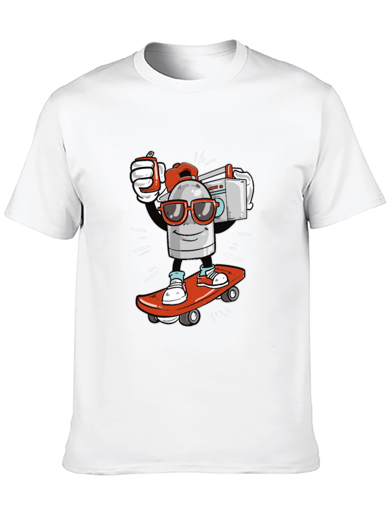 Skateboarding Spray Can Graphic Tee