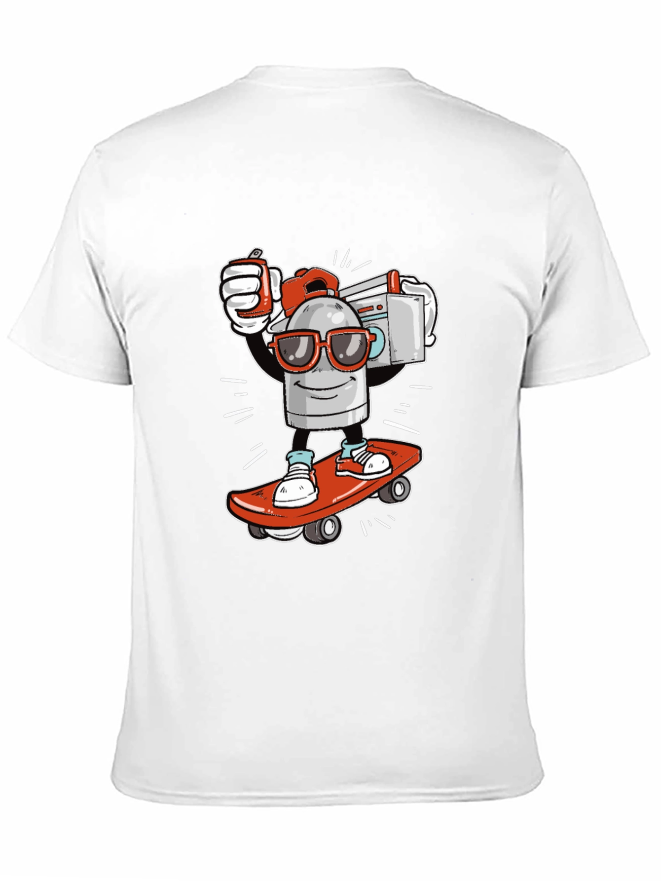 Skateboarding Spray Can Graphic Tee