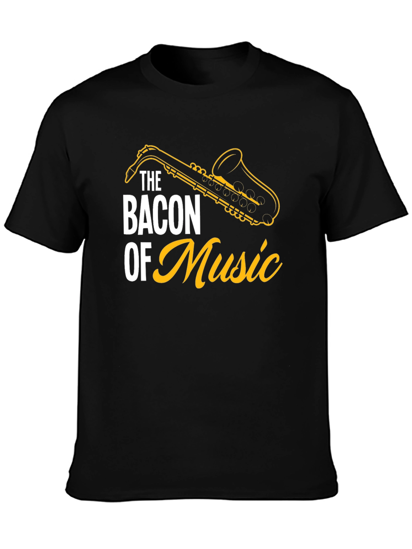 Bacon of Music Saxophone Graphic T-Shirt