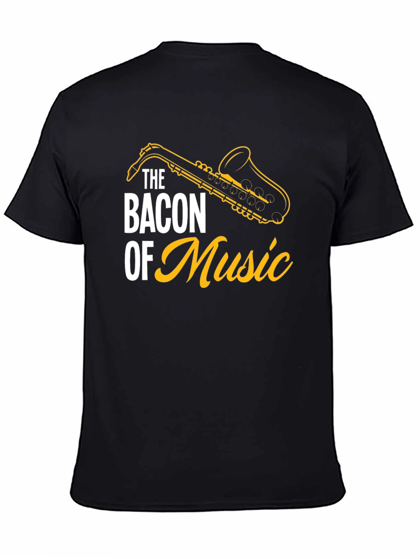 Bacon of Music Saxophone Graphic T-Shirt