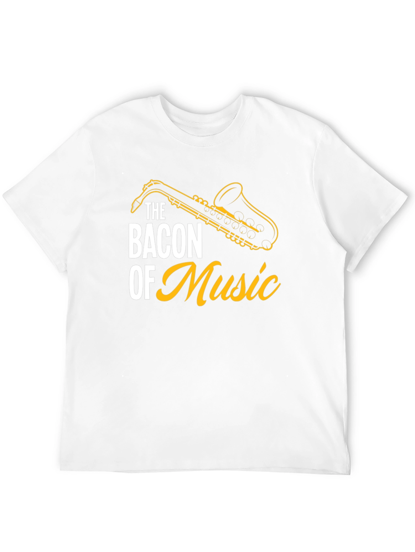 Bacon of Music Saxophone Graphic T-Shirt