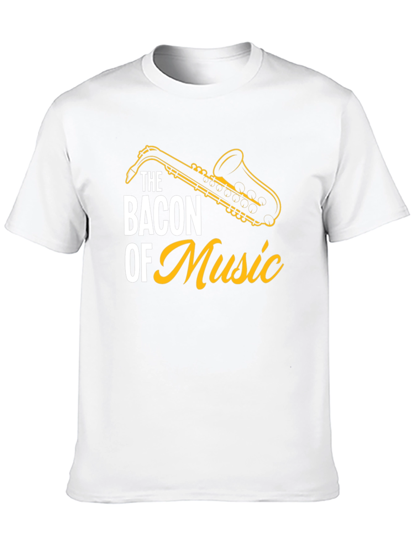 Bacon of Music Saxophone Graphic T-Shirt