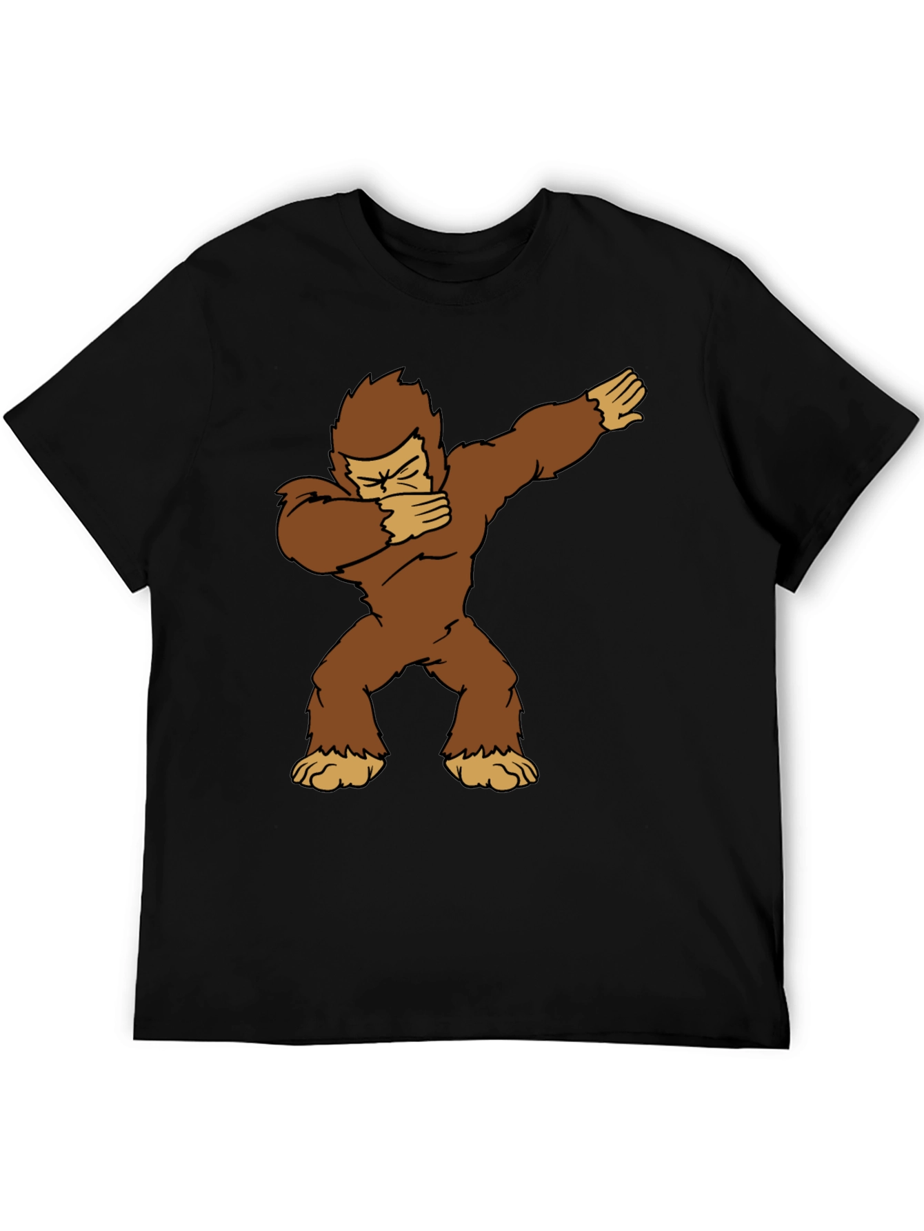 Dabbing Bigfoot Graphic Tee - Black