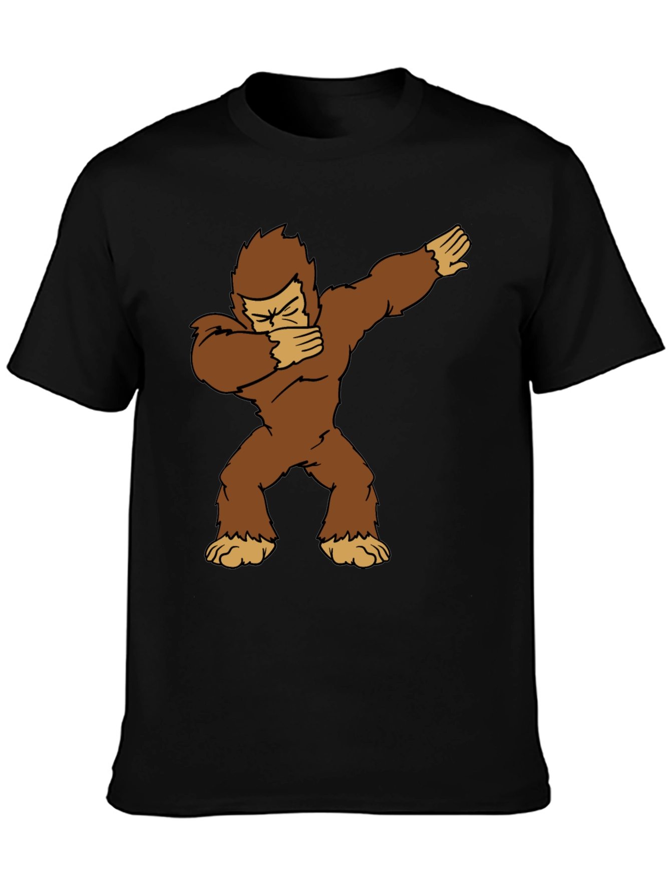 Dabbing Bigfoot Graphic Tee - Black