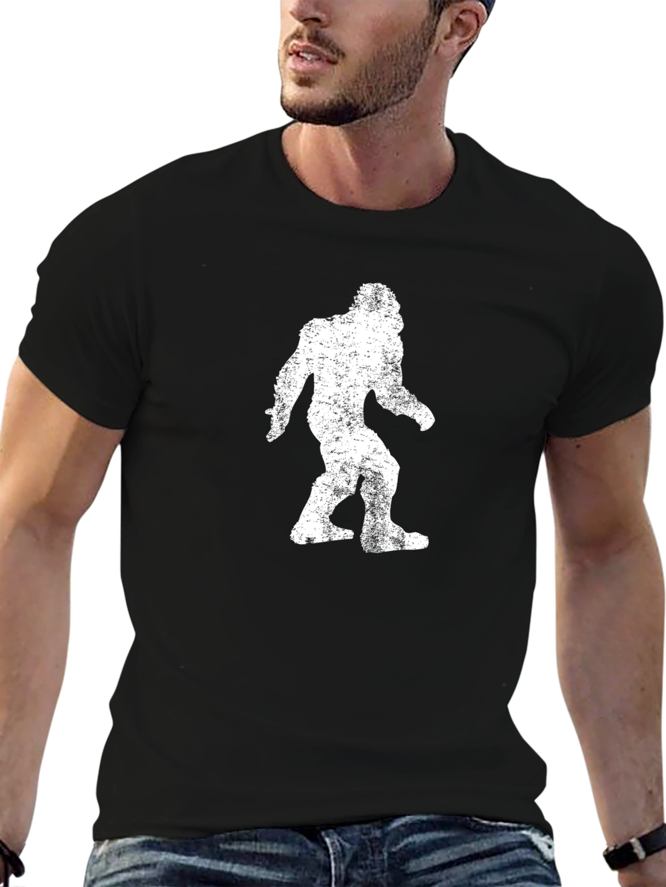 Bigfoot Silhouette Graphic Tee - Black