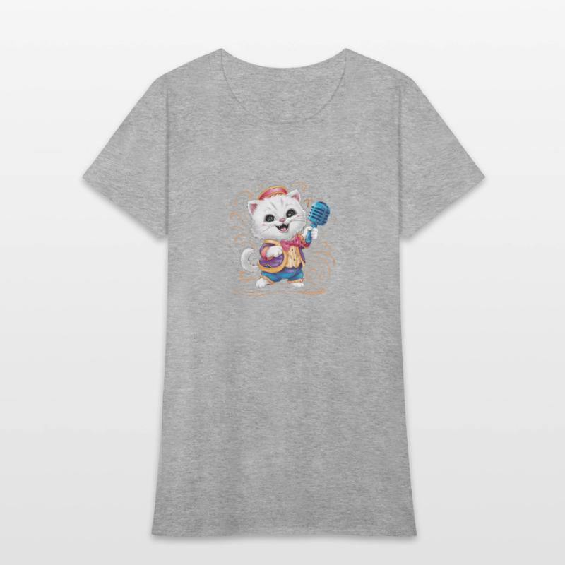 adorable white kitten dressed in colorful attire