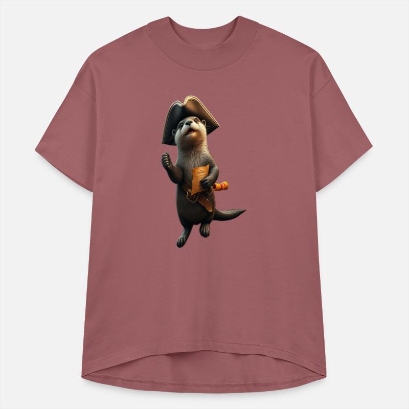 Adventurous Otter Pirate Illustration