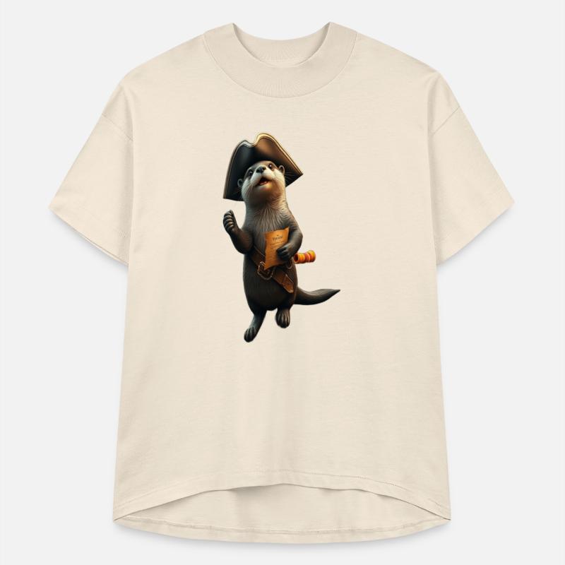 Adventurous Otter Pirate Illustration