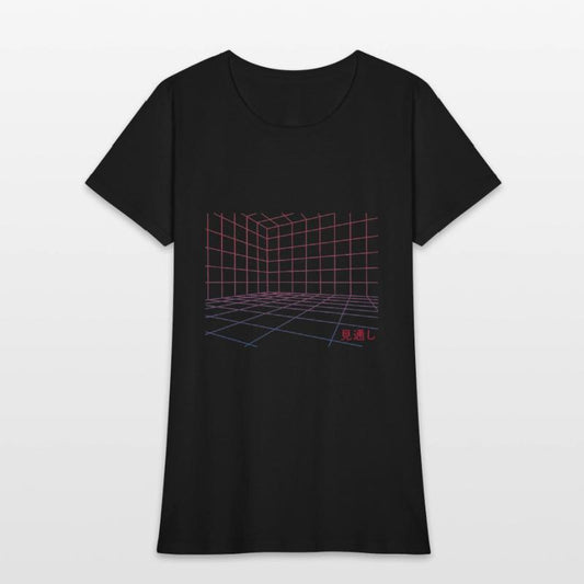 Aesthetic Vaporwave Geometric Grid Futuristic