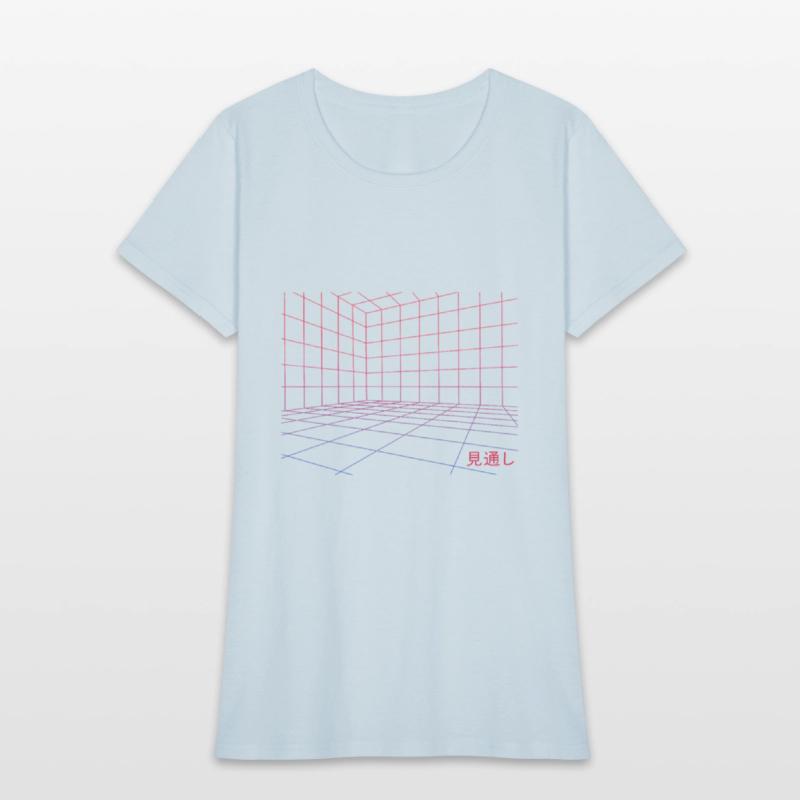 Aesthetic Vaporwave Geometric Grid Futuristic