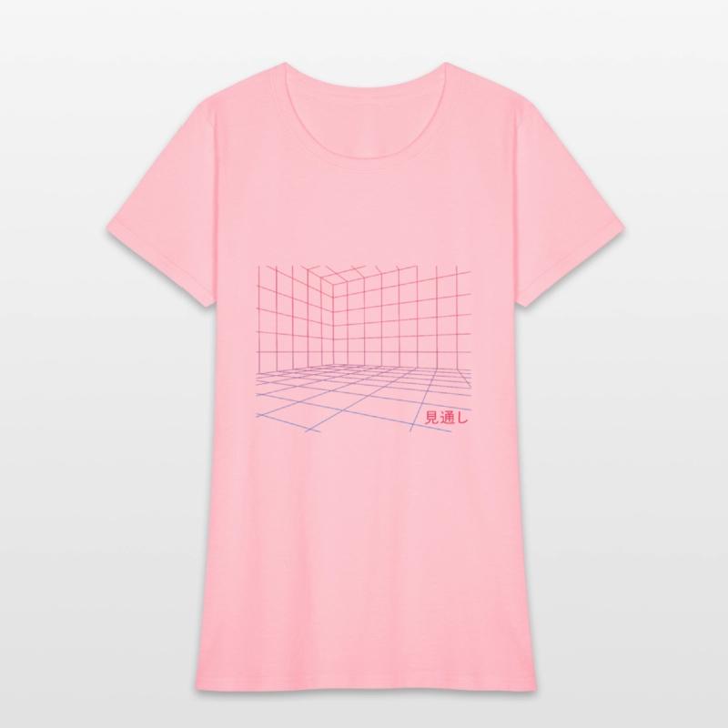 Aesthetic Vaporwave Geometric Grid Futuristic