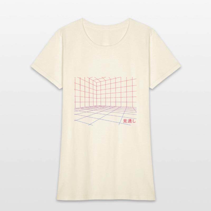 Aesthetic Vaporwave Geometric Grid Futuristic