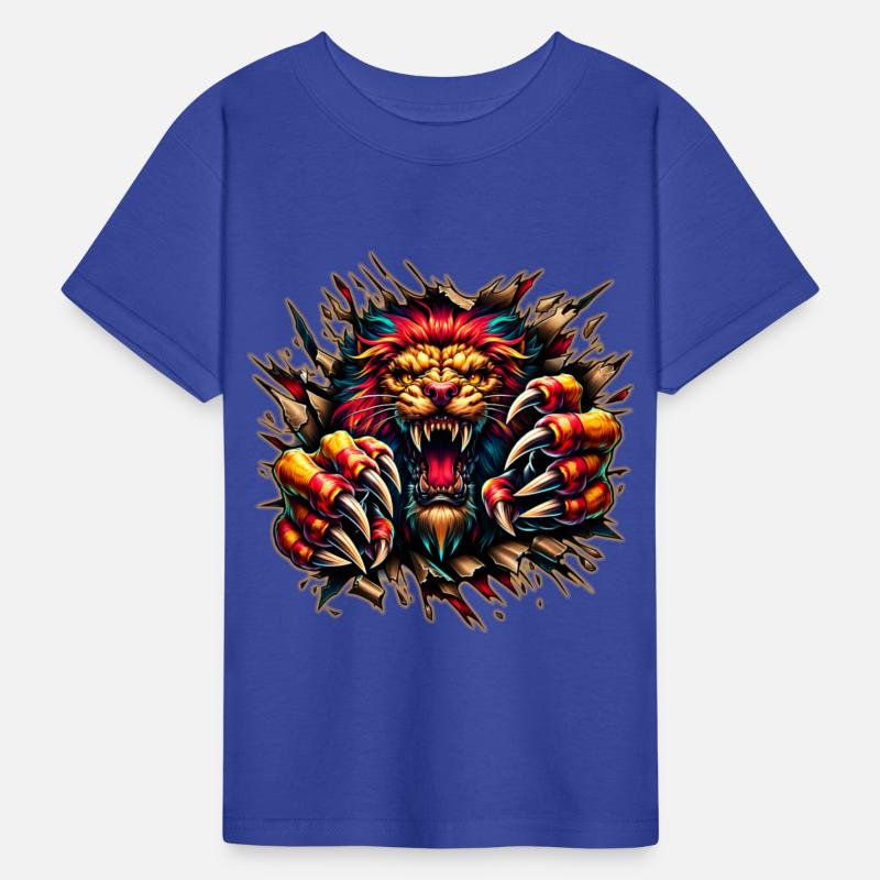 AI Lion Ripping Through Out