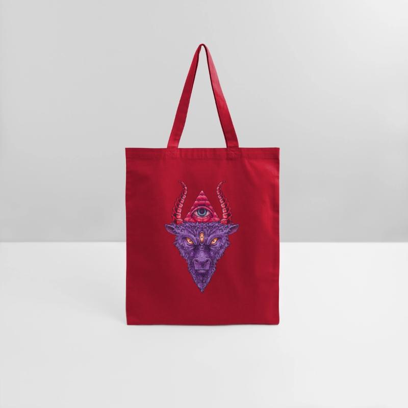 All Seeing Eye Retro Tattoo Style Baphomet Red
