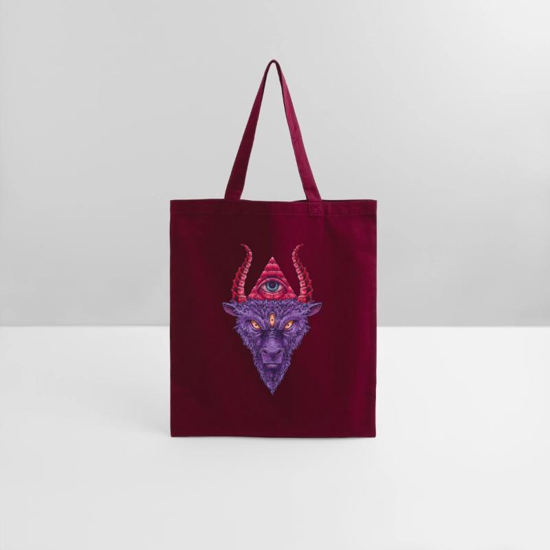 All Seeing Eye Retro Tattoo Style Baphomet Red