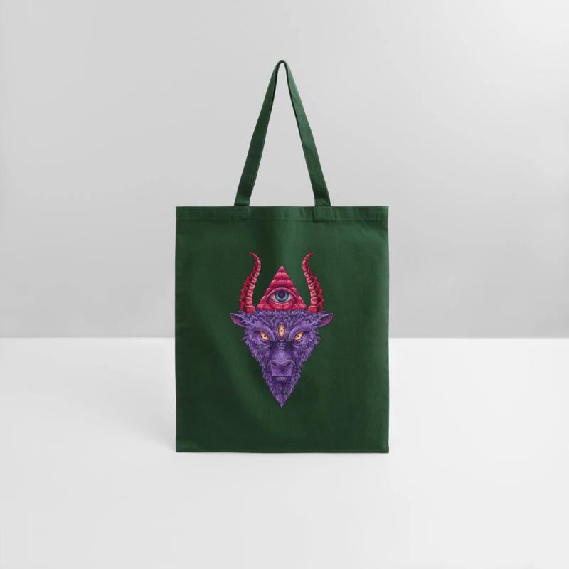 All Seeing Eye Retro Tattoo Style Baphomet Red