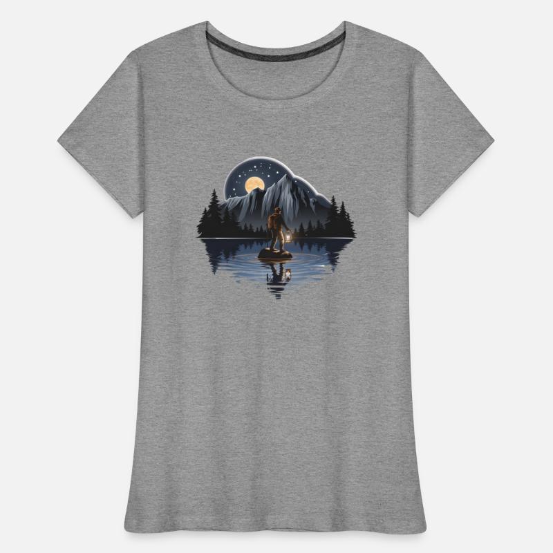 an explorer standing on a rock with a tent