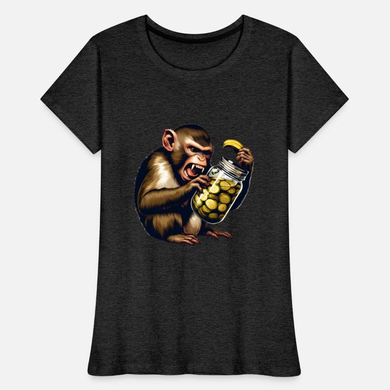 Angry monkey with cucumber jar