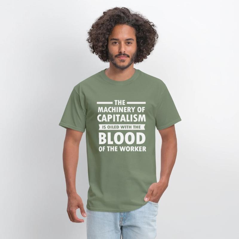 Anti Capitalism Machinery Oiled Blood Workers
