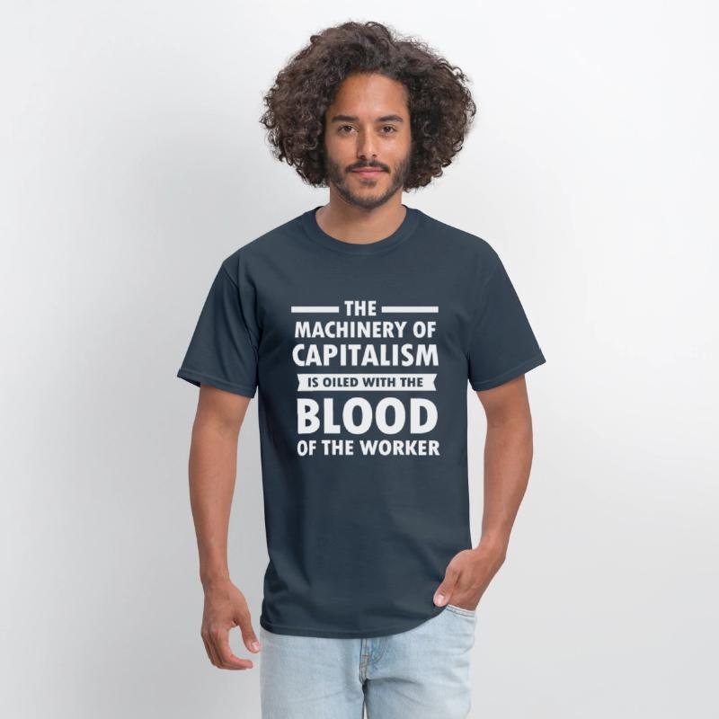 Anti Capitalism Machinery Oiled Blood Workers