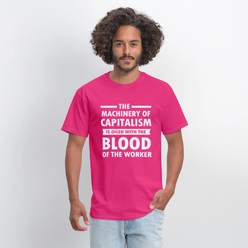 Anti Capitalism Machinery Oiled Blood Workers