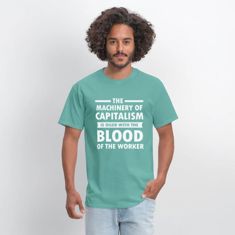 Anti Capitalism Machinery Oiled Blood Workers