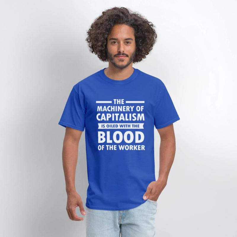 Anti Capitalism Machinery Oiled Blood Workers