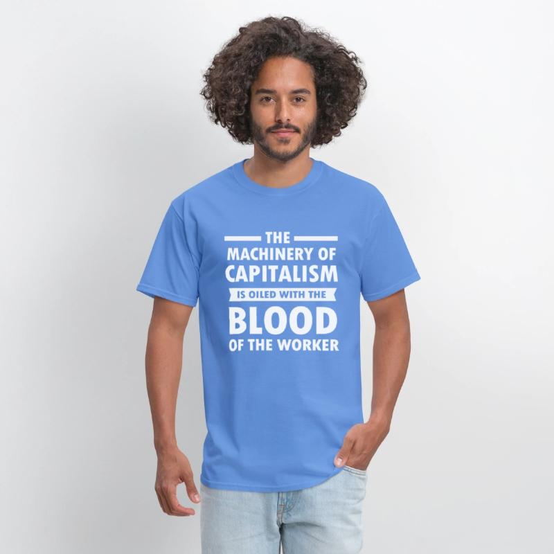 Anti Capitalism Machinery Oiled Blood Workers