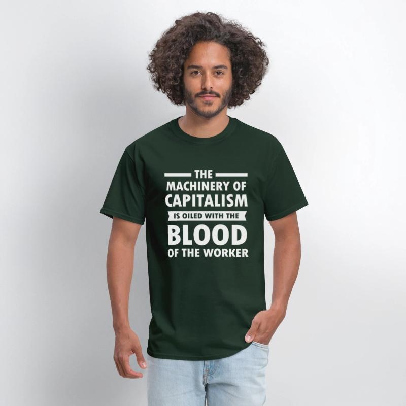 Anti Capitalism Machinery Oiled Blood Workers